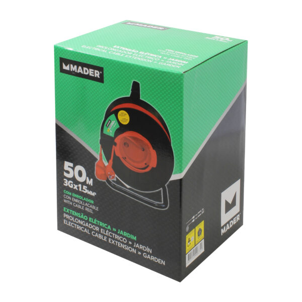 Extensão Elétrica, com Enrolador, Exterior, 50m, 3G x 1,5mm²- MADER | Home Tools - Mader - Image 2