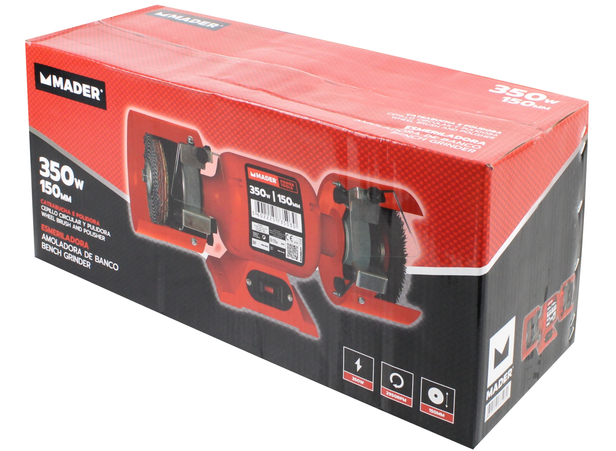 Esmeriladora Eléctrica, 150mm, 350W, Catrabucha e Polidora - Mader - Image 5