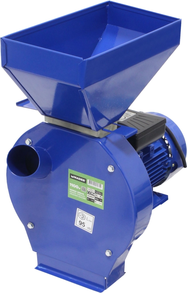 Moinho de Cereais, 1100W, 170mm, com Triturador de Carolo - Mader