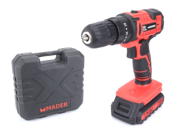 Berbequim a Bateria, 20V, 2 Baterias, Mala Transporte - Mader