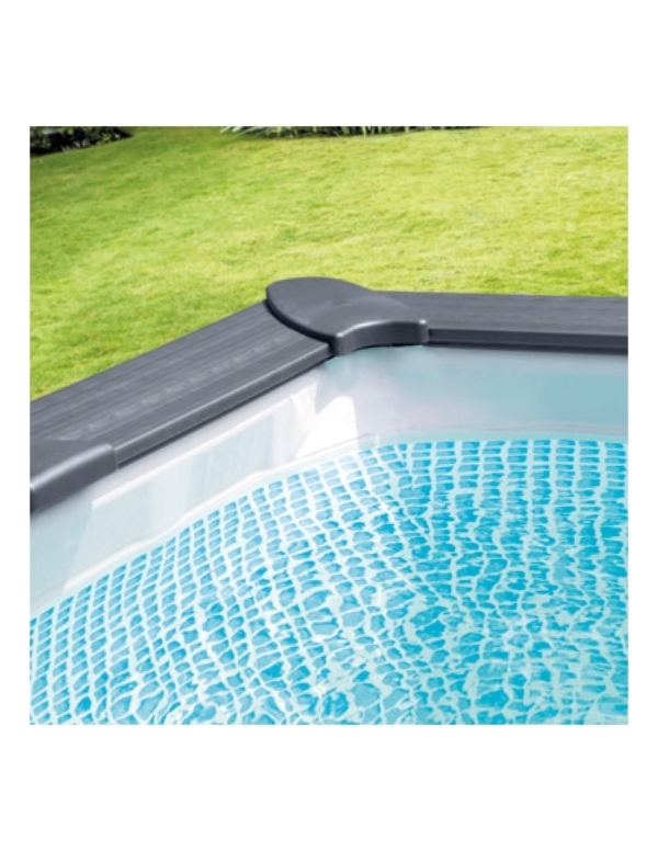 Piscina removível retangular Graphite Gray Panel 10.091 litros com estação de tratamento - 26396NP - Intex - Image 3