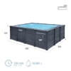 Piscina removível retangular Graphite Gray Panel 10.091 litros com estação de tratamento - 26396NP - Intex - Image 4