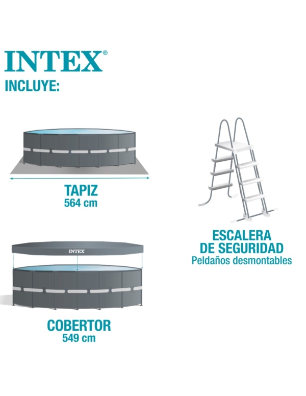 Pack de Poupança Piscina redonda Ultra XTR Ø549x132 cm 8 acessórios - 302 - Intex - Image 5