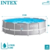 Pack de Poupança Piscina circular Prism Frame Ø366x99 cm 5 acessórios - 8.592 litros - 105 - Intex - Image 7