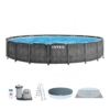 Piscina desmontável INTEX Prisma Frame Greywood + bomba - 24.311 litros - 26744NP - Intex