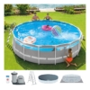 Piscina desmontável redonda INTEX Prism Frame Clearview Janela panorâmica - 19,156 litros - 26730NP - Intex