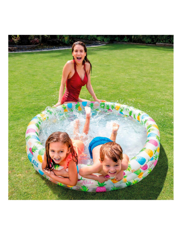 Piscina infantil inflável abacaxi INTEX - 132x28x132cm 248 litros - 59431NP - Intex - Image 2