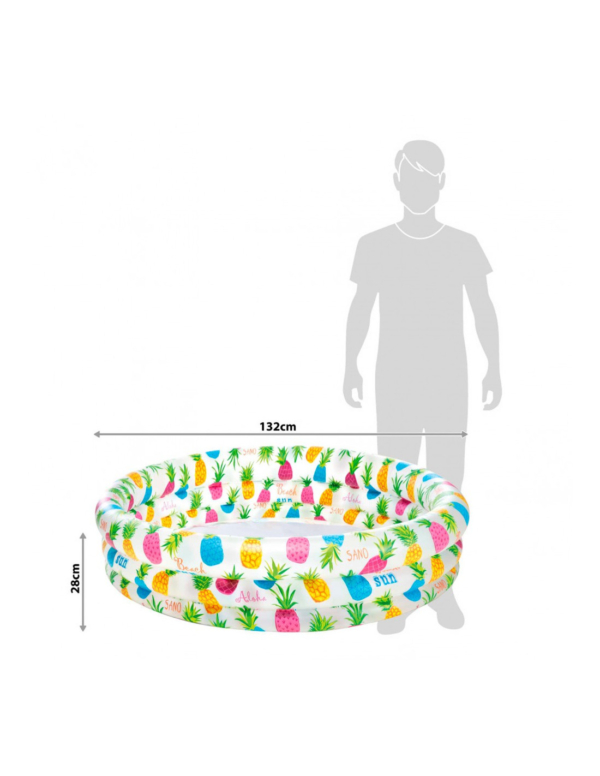 Piscina infantil inflável abacaxi INTEX - 132x28x132cm 248 litros - 59431NP - Intex - Image 4