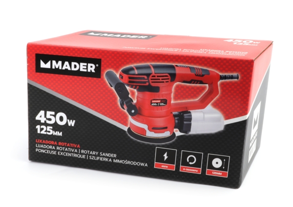 Lixadora Rotativa, 450W, 125mm - Mader - Image 9