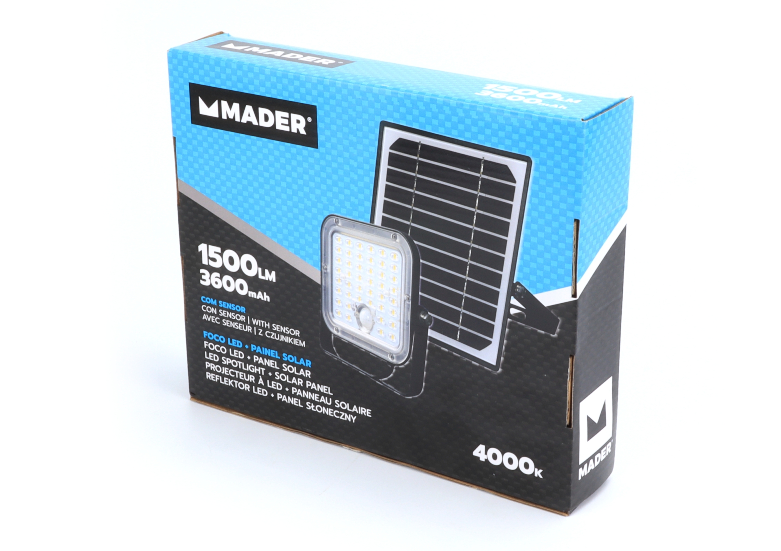 Foco LED, 1500Lm, com Painel Solar, com Sensor - Mader - Image 13